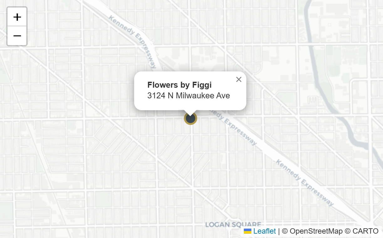 Avondale florist location on map